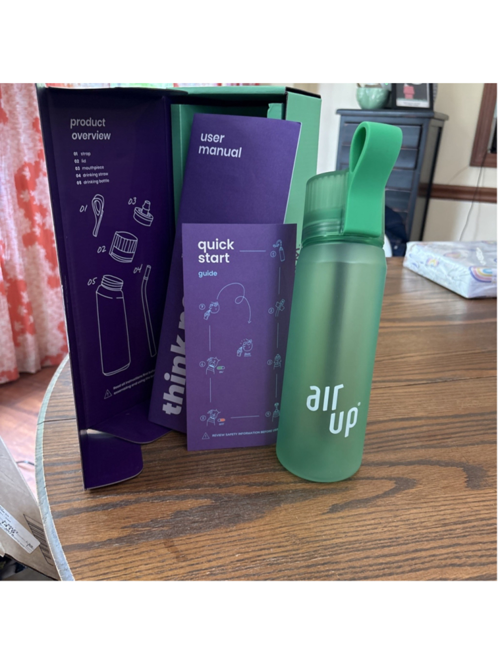 Air Up Water Bottle - Vibrant Green - Bottle Only- No Pods - 22oz/650ml NIB - Picture 2 of 2